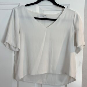 Babaton Cream V-Neck Blouse